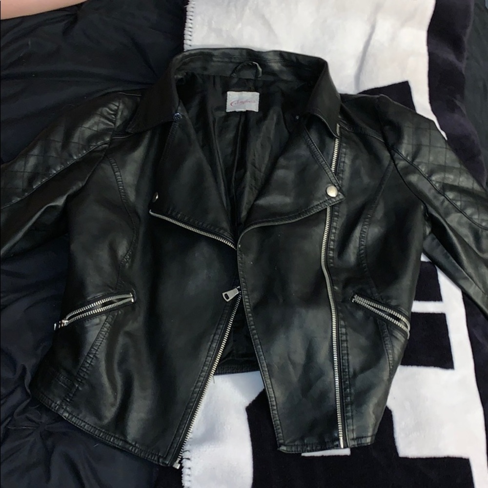 girls leather jacket